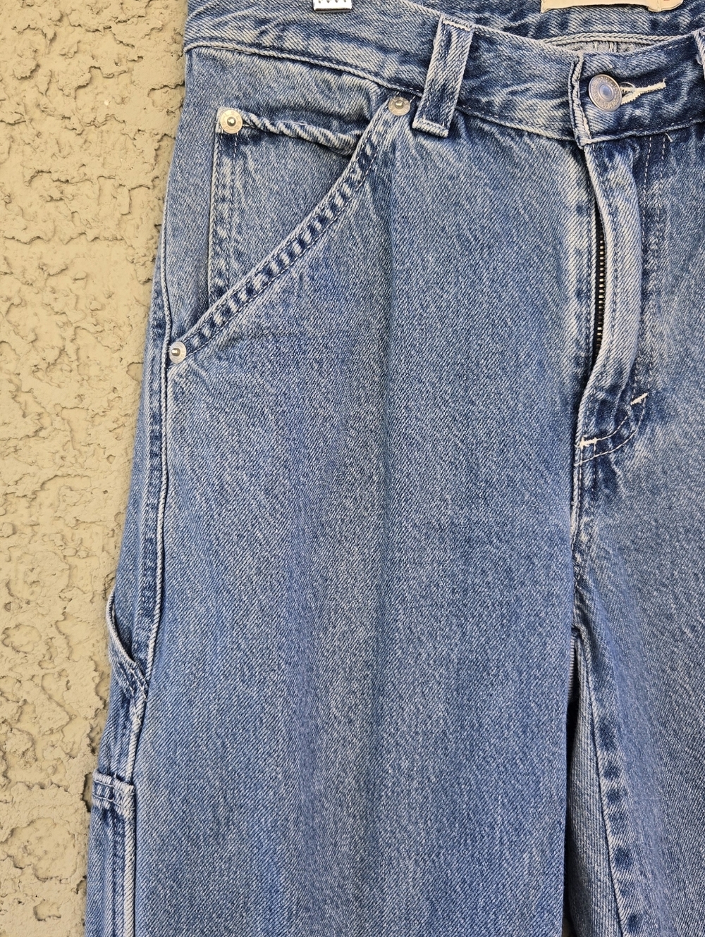 Levi's Dad Utility Blue Straight-Leg Women’s Jeans - Picture 4 of 12